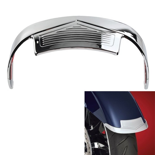 Chrome front fender trim skirt - front,