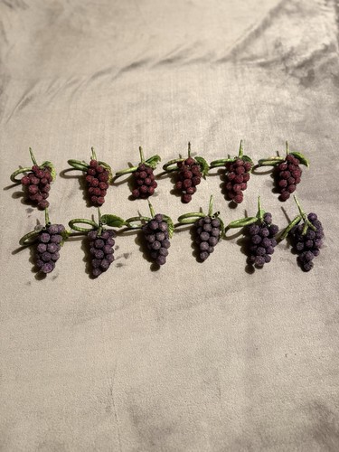 Vintage set beaded grape - 12,