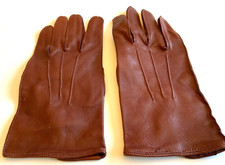 Vintage Brown Leather Gloves Ladies 7.5 Small Reynolds And Kent Ltd Beautiful
