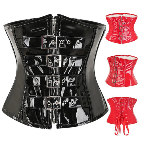 Pvc underbust bustier - pvc, pu