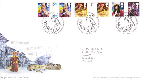Fdc 2008 christmas - gb,