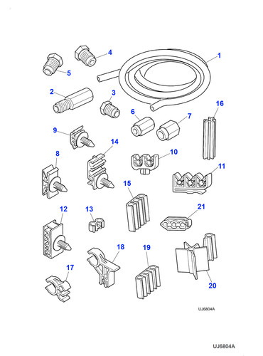 Jaguar genuine brake pipe clip - brake,