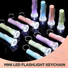 Mini LED Torch Lamp Pocket Keychain Keyring Camping Flashlight Plastic (B64) *