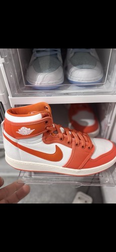 Jordan mid white - 1, white/orange