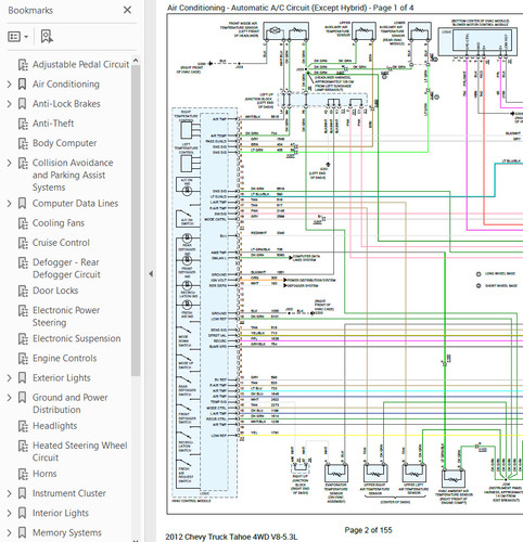 Chevy tahoe 2012 color wiring - color,