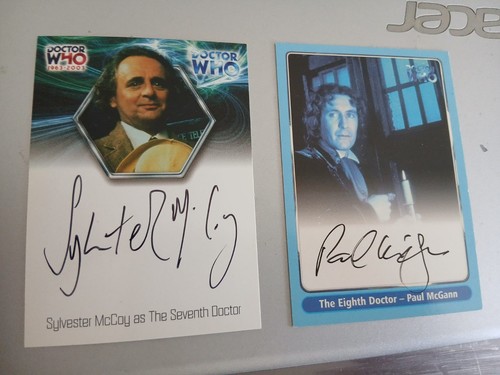 Doctor who autograph cards - who,