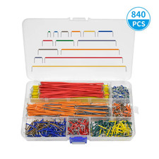 840pcs Assorted Preformed Jumper Wire Kit Case 14 Lengths Breadboard Connectors