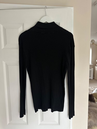 Mens black roll neck - roll,