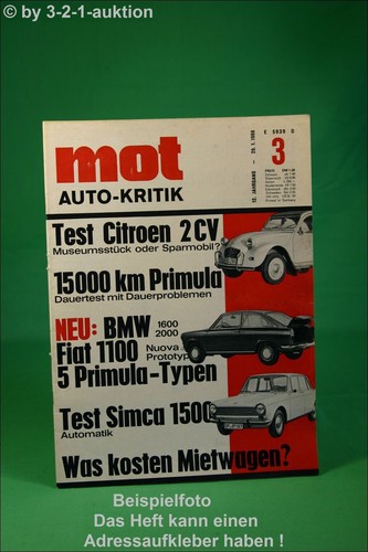 Mot citroen cv simca - 3/66,