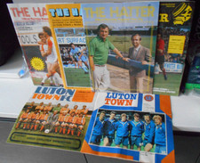 LUTON TOWN FOOTBALL PROGRAMES  6 + AUTOGRAPHS 1977 to 1982