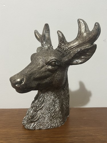 Stags head silver candle - head,,