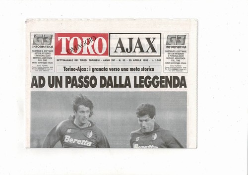 1992 torino ajax - ajax, uefa