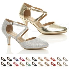 WOMENS LADIES MID HIGH HEEL