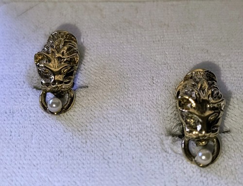 Vintage majorica lion head - majorica,
