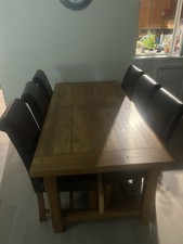 Oak Table Plus 6 Chairs