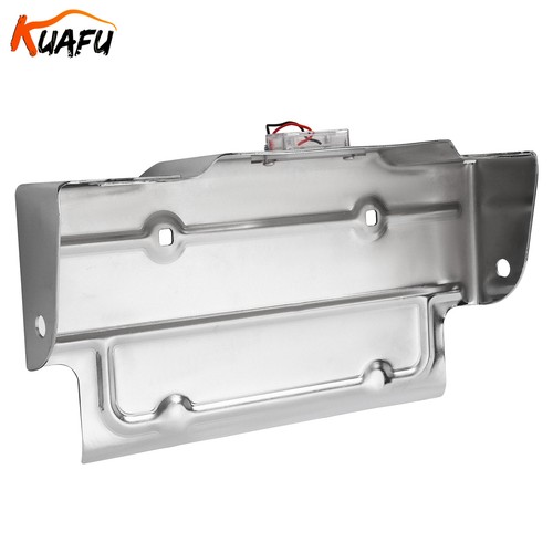 Chrome rear license plate - chrome,