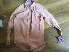 Ci Sono from TKMaxx peach crinkly shirt/blouse  size small (8-10) purple cuffs 