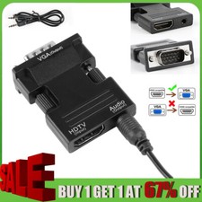 HD 1080P HDMI to VGA Adapter Cable Female Input To VGA Male Output Converter