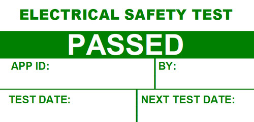 Appliance pat test labels - appliance,