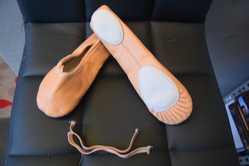 Pink leather split - sole, ballet