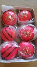 Pink 6 Pack Cricket Balls Test Crown Adult