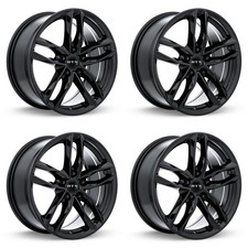 Set of 4 17" Gloss Black Alloy