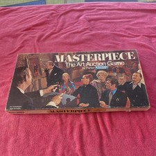 Vintage Masterpiece Board Game Parker Brothers 1970 Classic Art Auction Complete