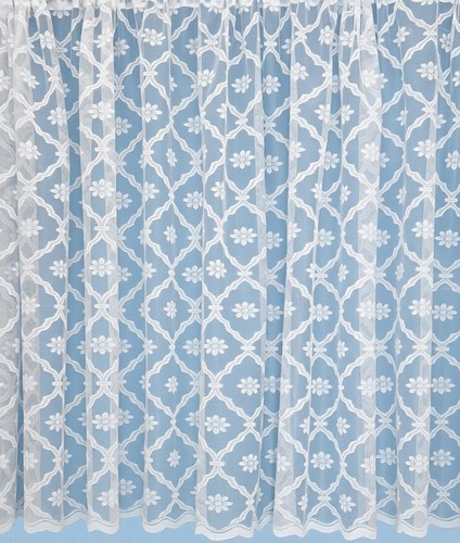 White lace window net - lace,
