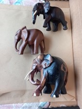 3 x  Hand Carved wooden