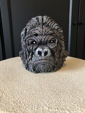 Gorilla Face Resin Sculpture