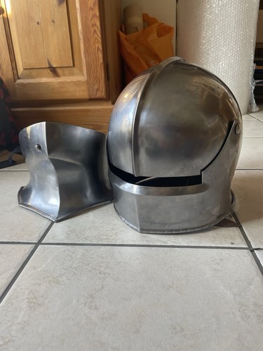 Medieval sallet with bevor - medieval,
