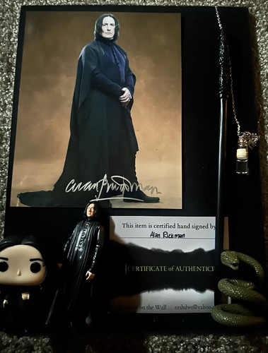 Alan rickman signed photo with - signed,