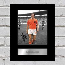 Johan Cruyff Signed Mounted Photo Display Netherlands Gift Picture Print