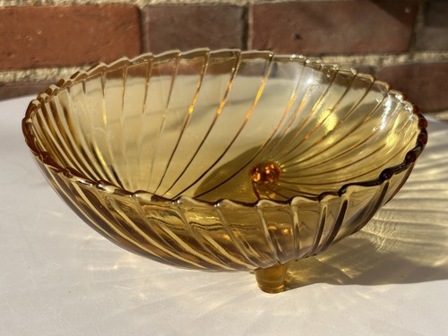 Vintage art deco amber glass - vintage,