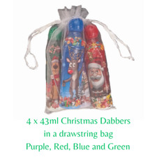 NEW STOCK CHRISTMAS BINGO DABBERS DAUBERS DOBBERS 4 PACK BINGO GIFT