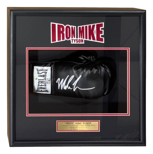 Mike tyson signed framed - tyson, black