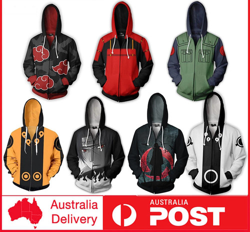 Anime naruto hoodie men - men's, 3d