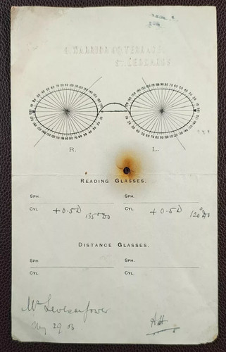 1903 optician prescription - prescription,