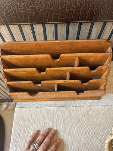 Vintage wooden letter rack - wooden,