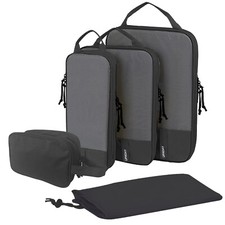 UPADAY Compression packing Cubes Set of  5 Travel Packing Cube-Nylon & Mesh