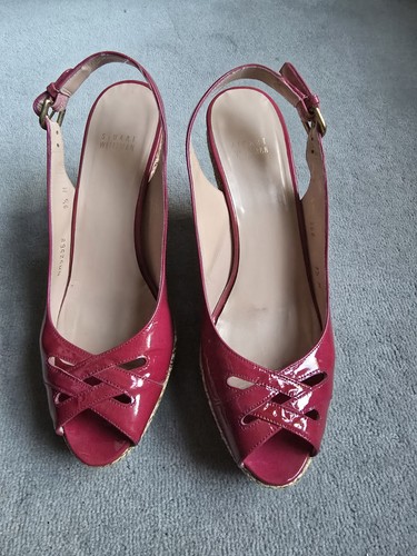 Fuschia pink patent - , leather