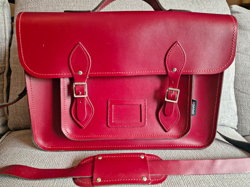 New zatchels red leather - as,