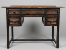 Vintage 1930s Solid Wood Desk