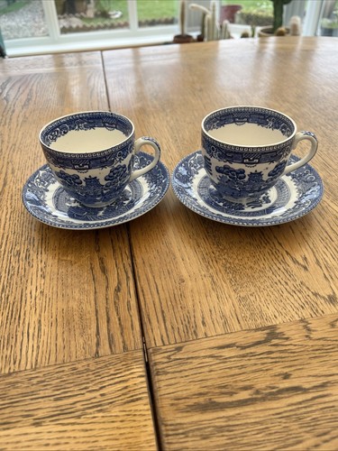 Pair ironstone pottery cup - pair,