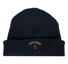 Paul Shark Wool Hat With Moon Badge 99311030 Black Color