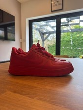 RARE Nike AF1 Air Force One Low Triple Red Sneakers Size 9.5 UK Great Condition