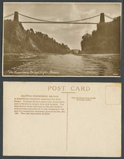 Bristol The Suspension Bridge Clifton River Scene Old Real Photo Postcard N.8168