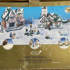 Dazzlers Super Snowville Complete Village Scene Fibre Optic Christmas Display