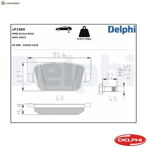 Brake pad set disc - brake,