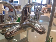 Tre Mercati Novara Deck Bath Filler with Shower Kit and Basin Mono MIxer 